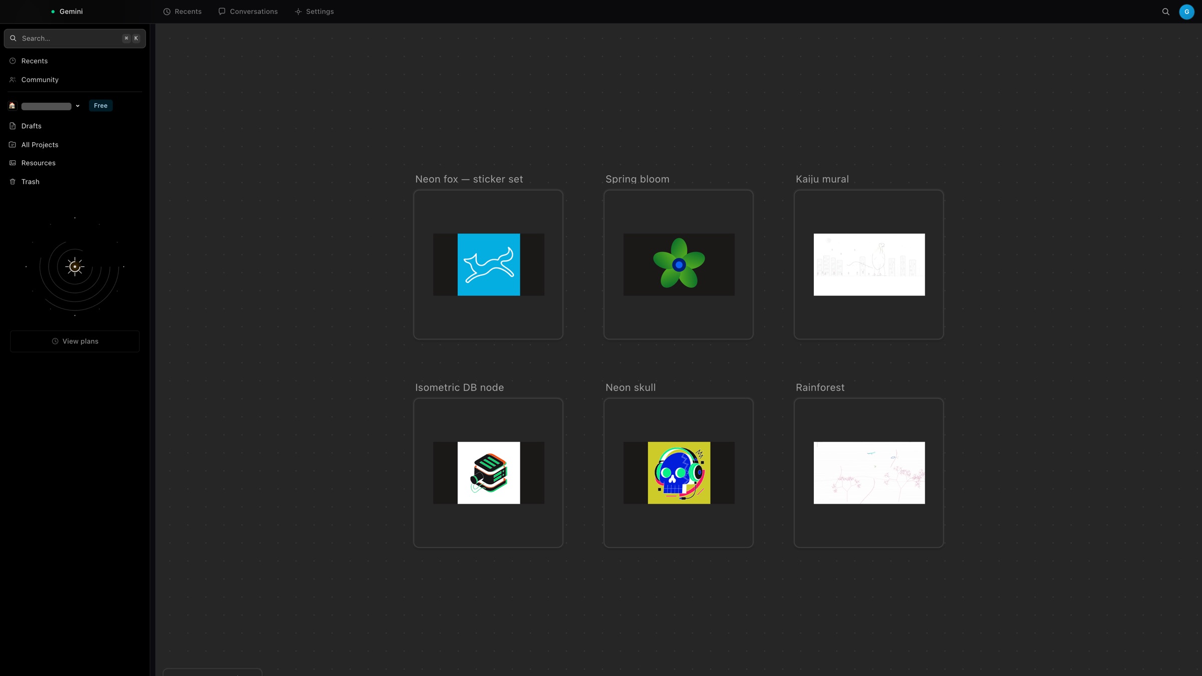 A shared Clearly canvas with a team's compositions laid out together